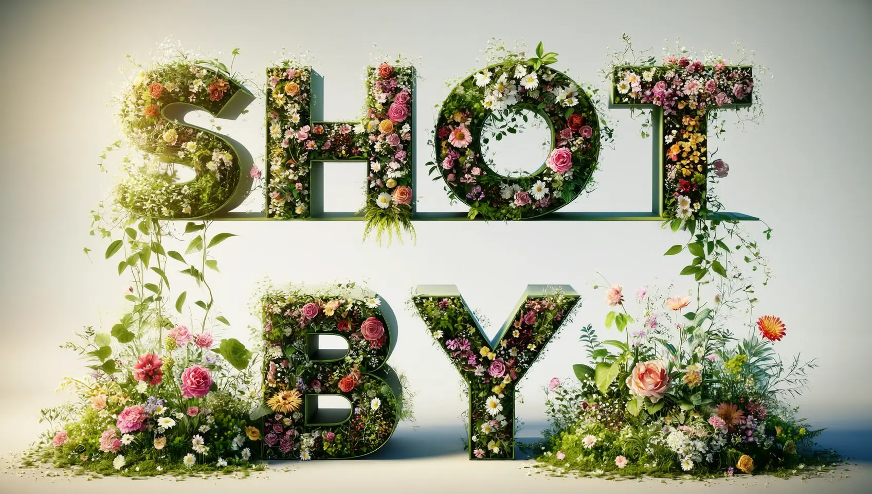 3D Flower Font